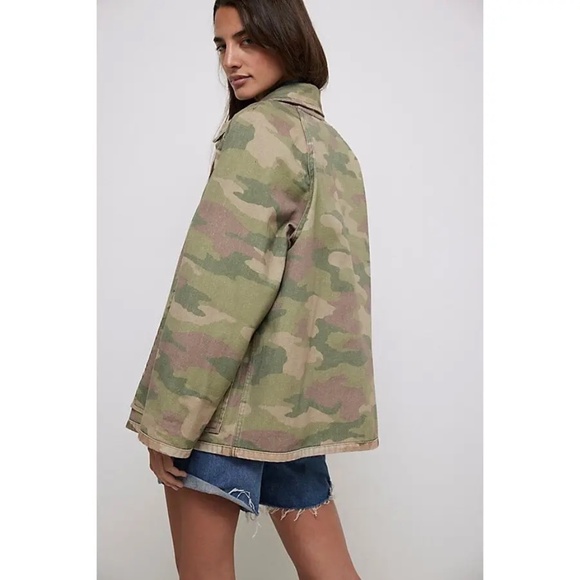 NEW Free People We The Free Reversible Camo Army Utility Jacket - Picture 3 of 14